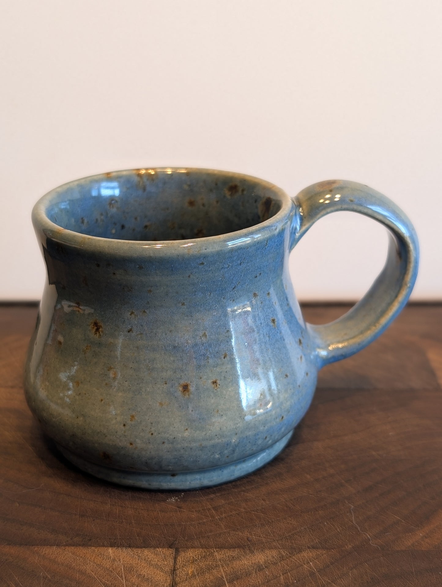 Speckled blue mug