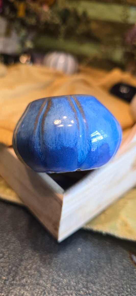 Blue Pumpkin Mini Planter
