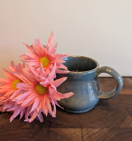 Speckled blue mug