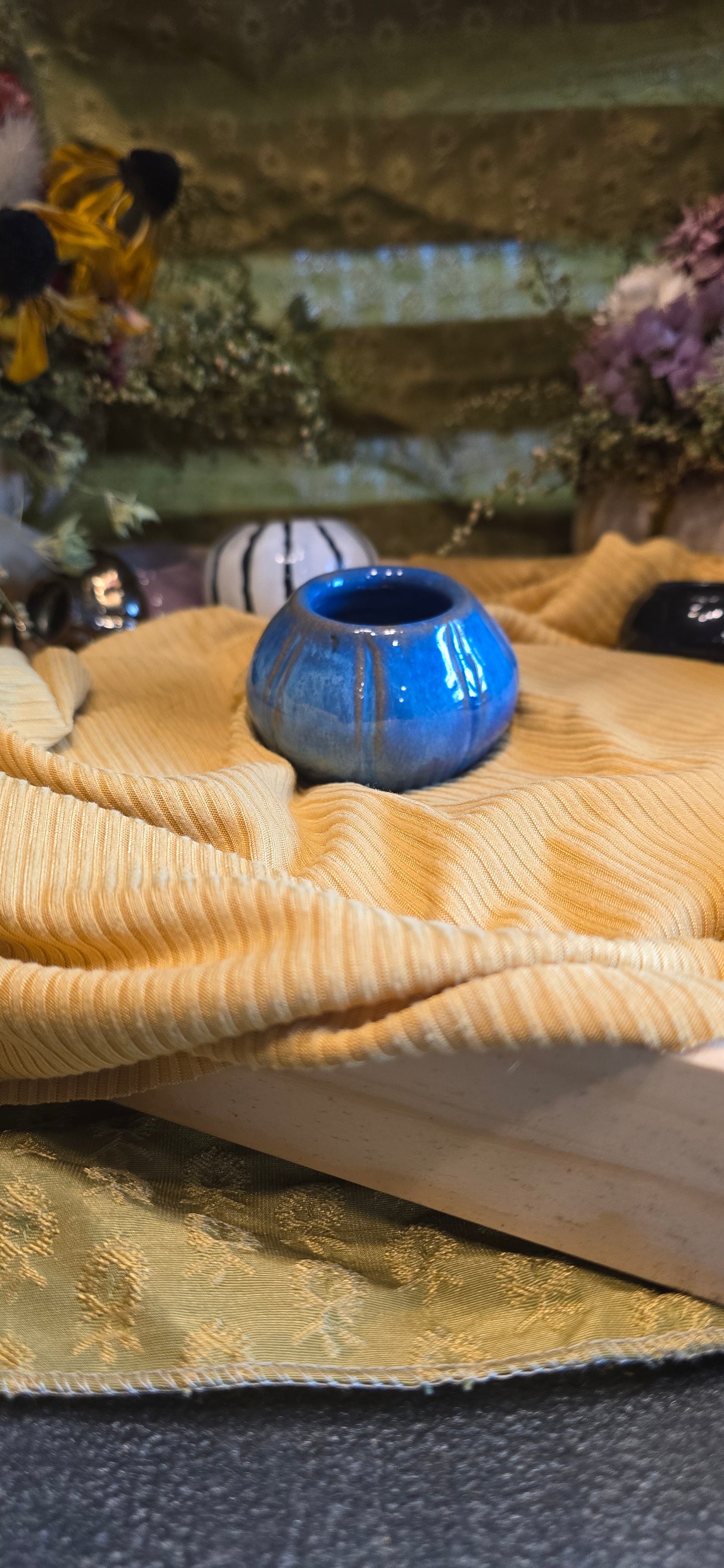 Blue Pumpkin Mini Planter